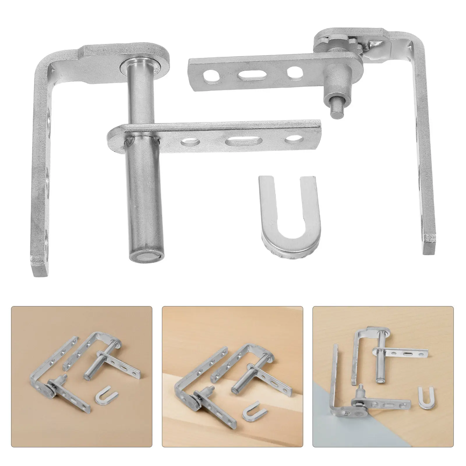 

2Pcs Stainless Steel Louvre Door Hinges Swinging Self Closing Gravity Hinge Hardware for Commercial Residential High Traffic