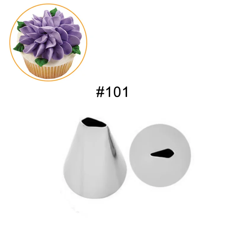 #101 102 103 104 Rose Russian Tulip Icing Piping Nozzles Stainless Steel Flower Cream Pastry Tip Cupcake Cake Decorating Tools