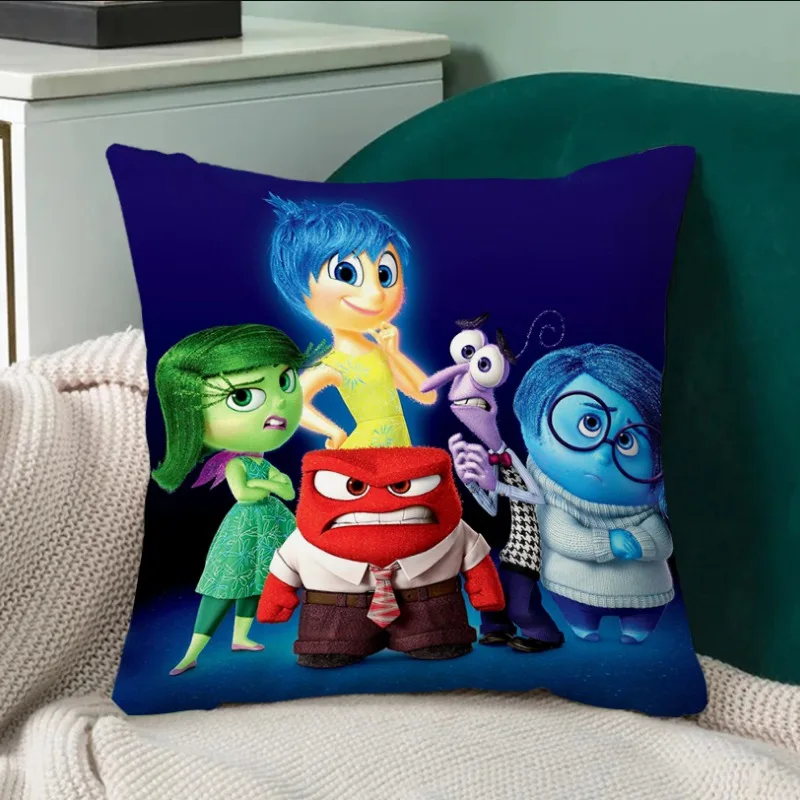 Disney Inside Out 2 Graphics Printed Pillow Case Anime Cute Cushion Cover Cartoon Creative Pillowcase Fashion Pillowslip 45x45cm