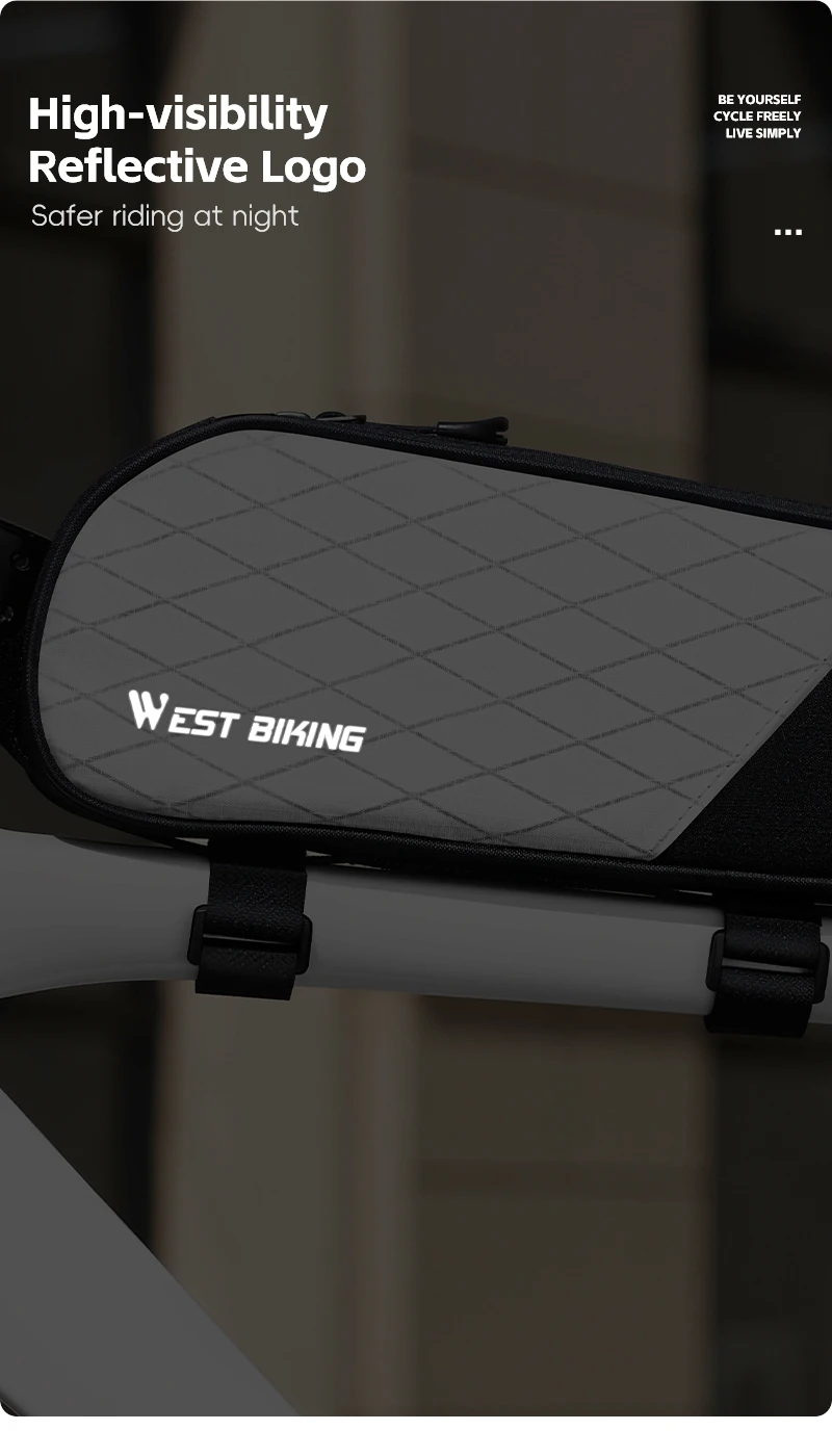 WEST BIKING Fahrrad-Rahmentasche, wasserdicht, stabil, große Kapazität, Werkzeugtasche für Rennrad, MTB, Fahrradzubehör – Detail 9