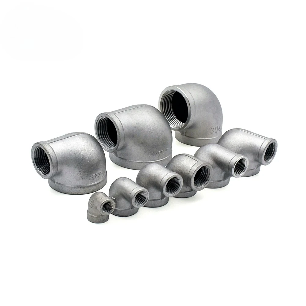 

Редукционное колено из нержавеющей стали. Колено размера 304, внутреннее зубчатое соединение. Редуктор 90 градусов DN15 20 50.