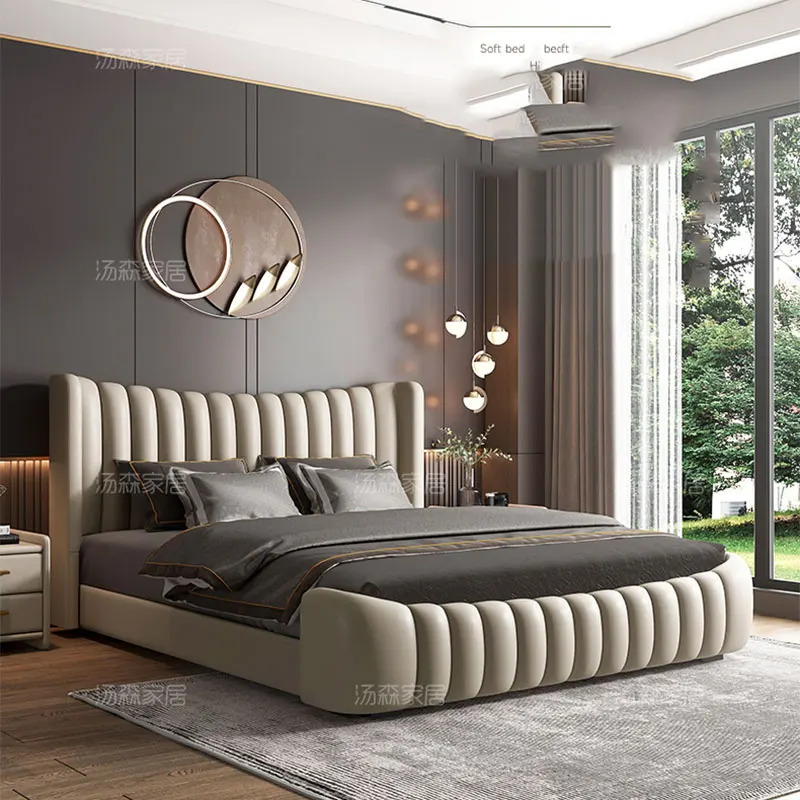 

Pretty Queen Headboard Double Bed Luxury King Size Room Frame Double Bed Hotel Princess Letto Matrimoniale Bedroom Furniture