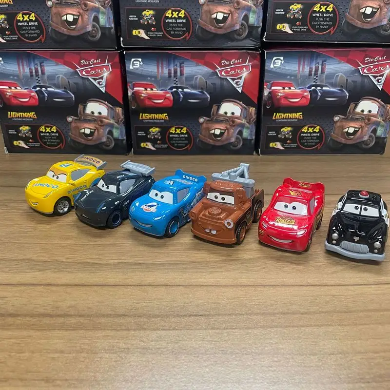 Disney Pixar Cars 3 Die-cast Car Model Lightning McQueen Mini 6pcs Gift Set Cartoon Pull-Back Car Kids\' Christmas Gift