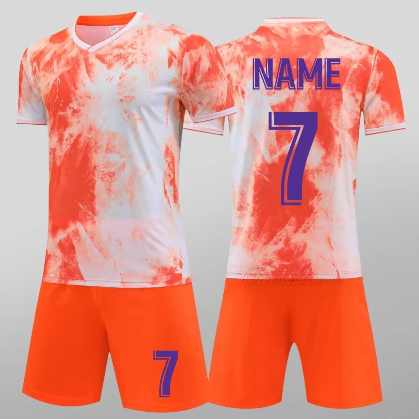 

Wholesale Breathable Soccer Uniform Sets Men Child Customized High Quality Soccer Kit Club Sportswear Training Football Jersey