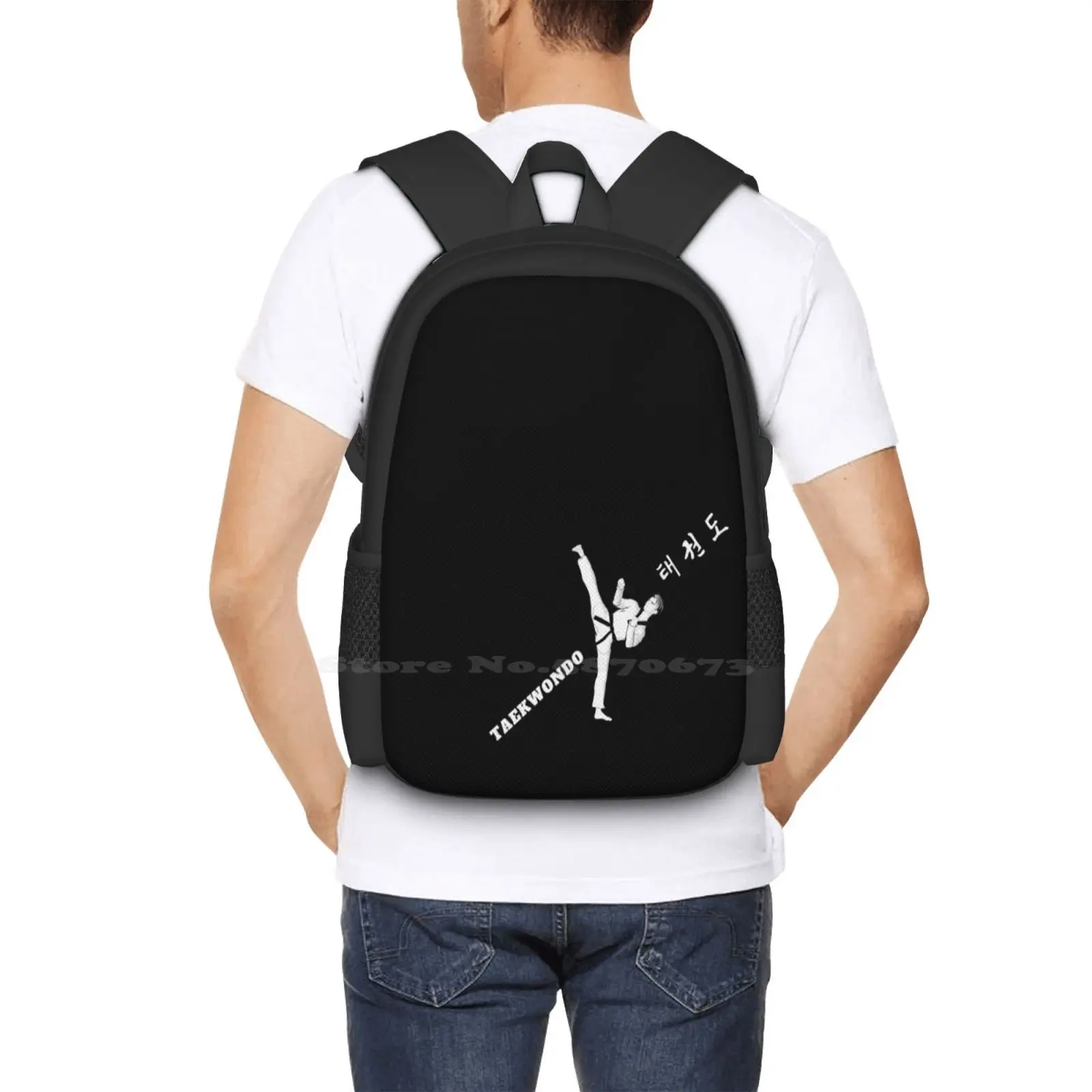 Taekwondo Men Hot Sale Backpack Fashion Bags Taekwondo Tae Kwon Do Tae Kwondo Kids Martial Arts Sport Kick Toddler Women Girls