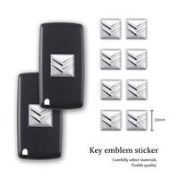 Car Remote Key 16mm Metal Logo Sticker Accessories For Citroen e-C3 e-C4 X C5X C3 C4 Cactus Picasso C-Crosser C6 C1 C-Elysee C2