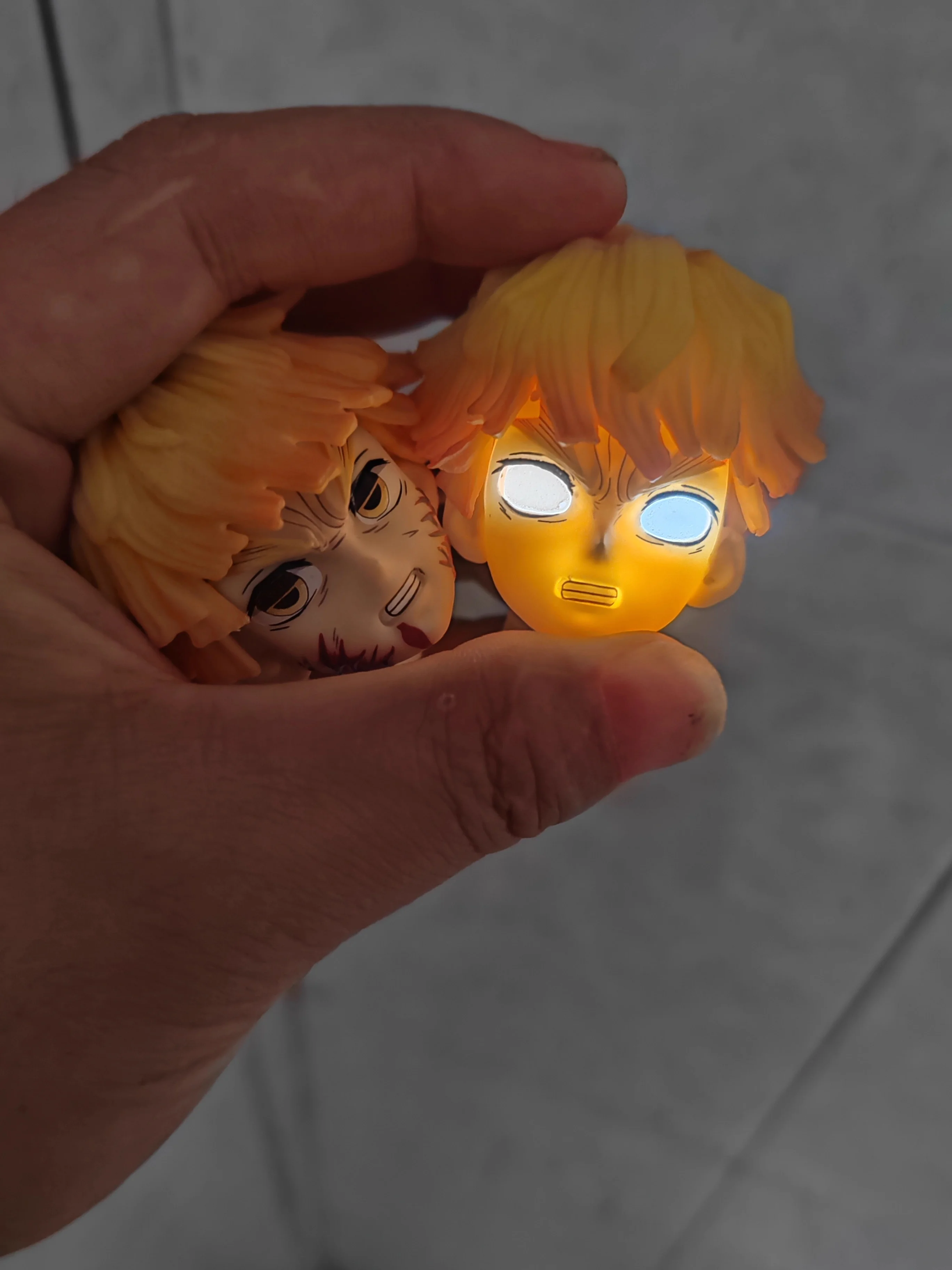 귀멸의 칼날 액션 피규어 세트: 젠이츠 아가츠마, 코초 시노부, 렌고쿠 쿄요쥬로, 대형 수집용 모델 피규어