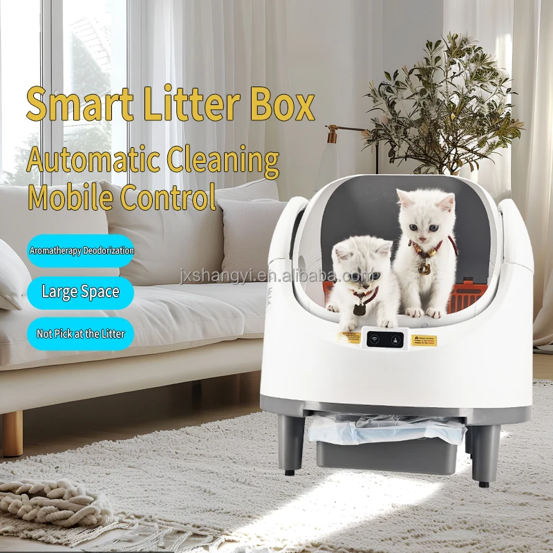 hit productFactory OEM 68L Open Top Electric Automatic cat Toilet Self Cleaning Automatic cat Litter Box for cat Litter Dog
