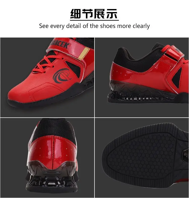 Hot Sale Weightlifting Shoes Breathable Men's Shoes Stretch Hard Pulling Squat Shoes Sports Shoes Indoor Training Shoes