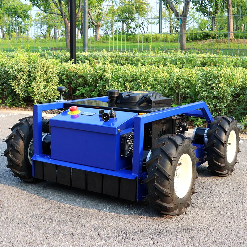 Customized Remote Control Crawler Type Lawn Mower Large Area Land Reclamation Robot