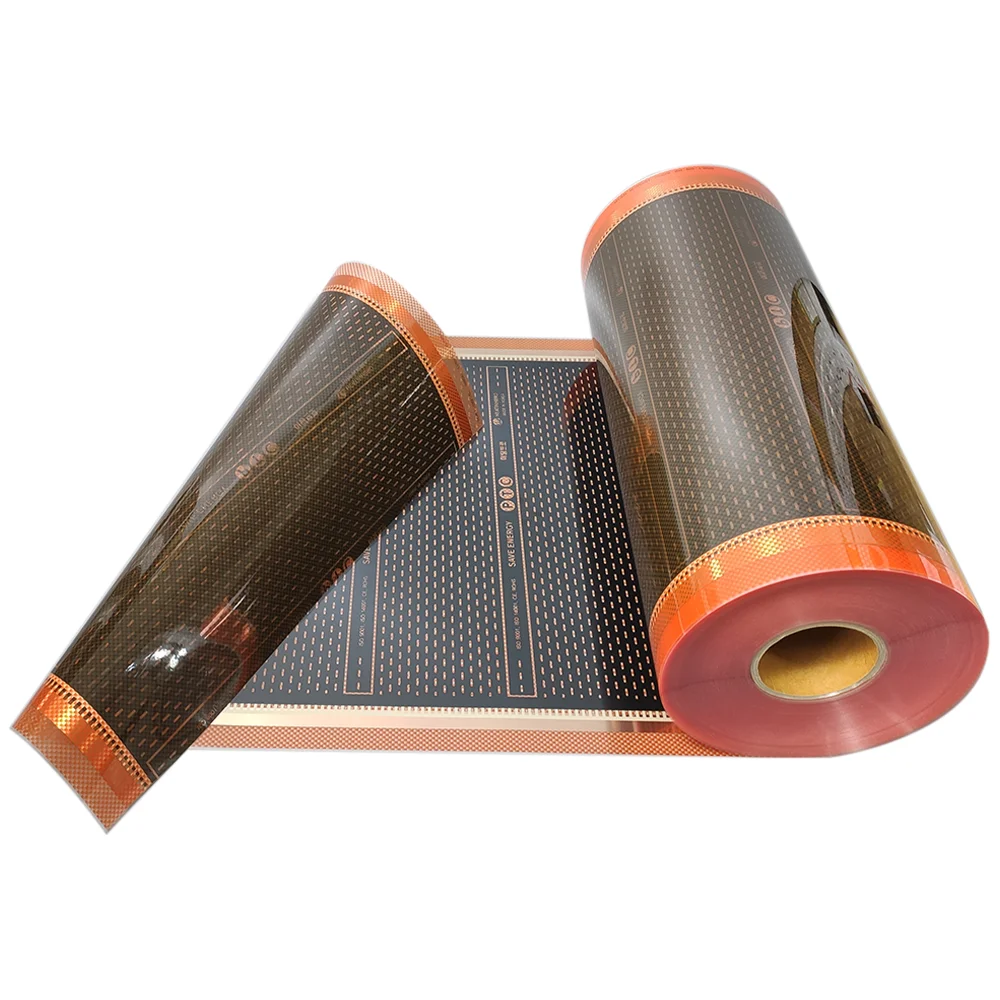 Minco Heat AC220V 240w/m2 New Orange Save Energy Infrared Graphene PTC Heating Film 5~50㎡ and Installation Kit