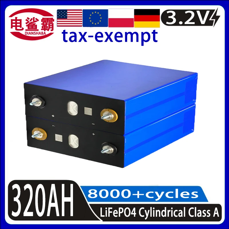 

3.2V A-grade LiFePO4 320Ahrechargeable battery DIY12V24V48V, 8000+cycles suitable for camping equipment, golf RVsolarcellsystems