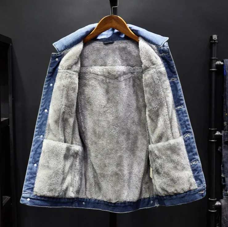 Turn Down Collar Distressed Top with Western Button Front Jacket for Men Autumn Winter Spring Winter Jacket