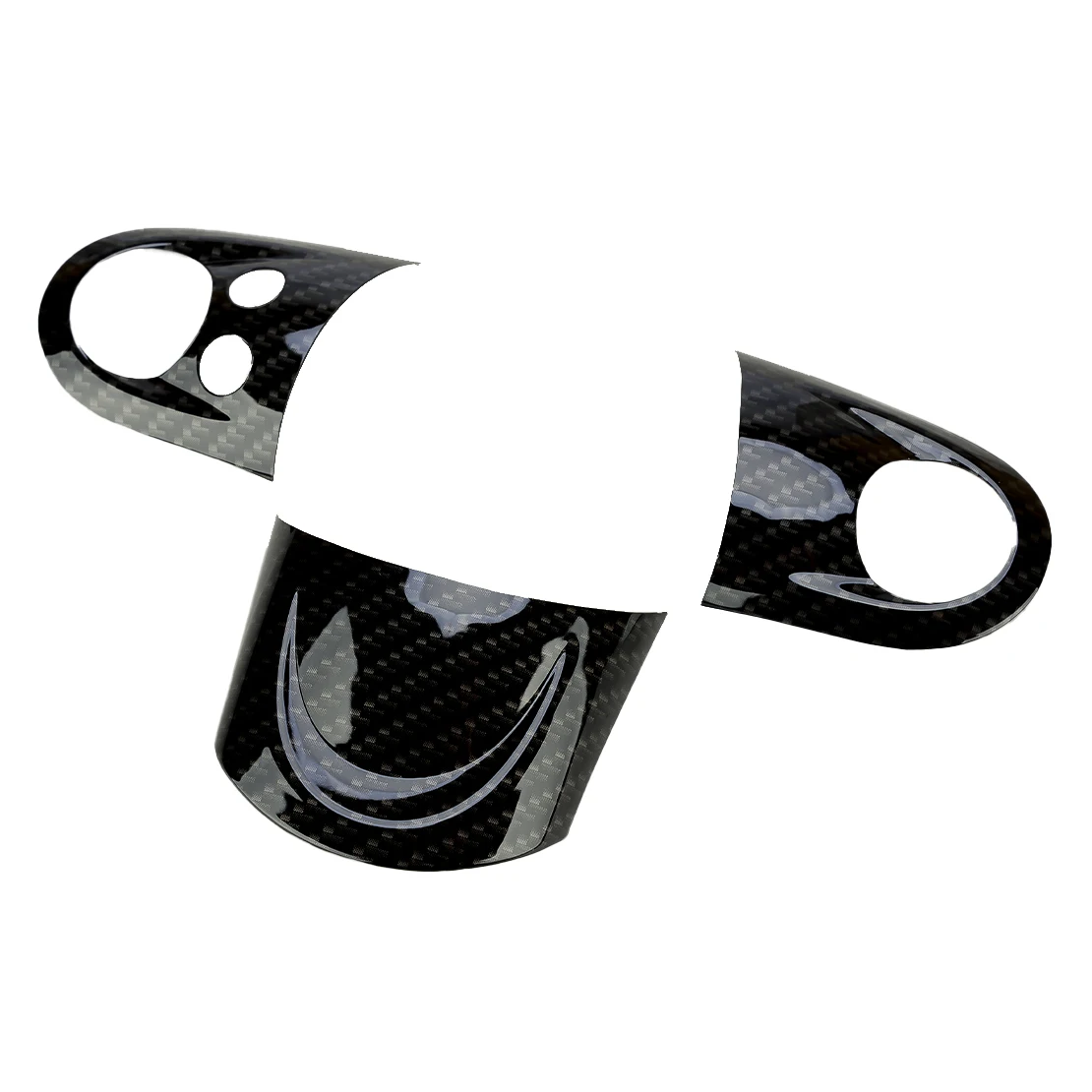 Black Carbon Fiber Style Steering Wheel Button Cover Trim ABS Plastic Fit for Mini Cooper R55 R56 R57 R58 R59 R60 R61