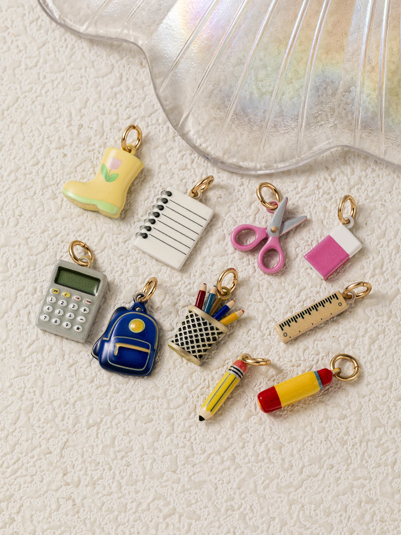 Neue personalisierte und beliebte Schreibwaren-Serie: Notizbuch, Rucksack, Radiergummi, DIY-Anhänger für Schmuck. – Detail 2
