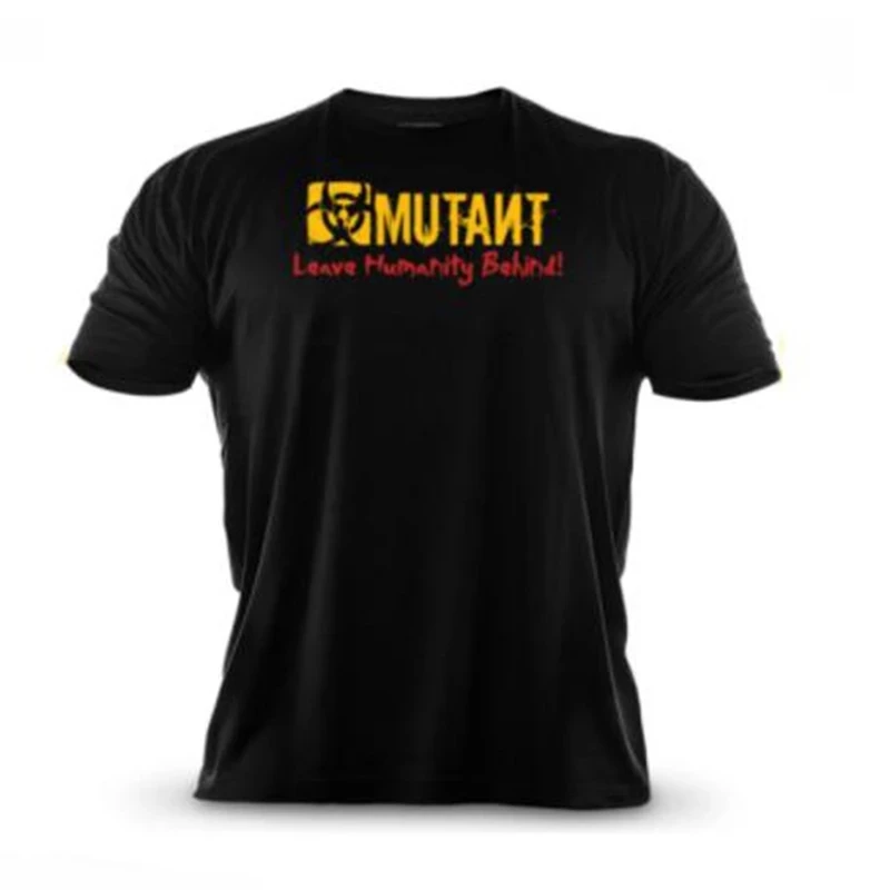 2019 Brand men T-Shirt Fitness Slim fit Shirts Short sleeve Cotton clothes Fashion Leisure O-Neck MUTANT printed Tee