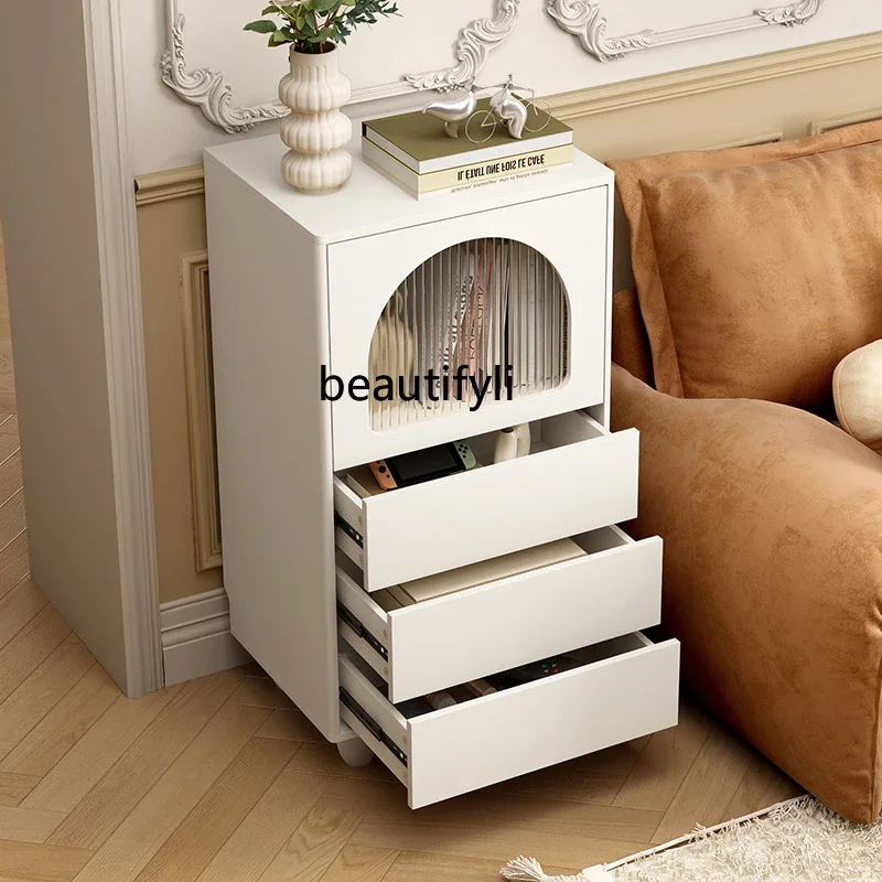 07 خزانة ذات أدراج على الطراز الكريمي الفرنسي ثلاثة أربعة خمسة خزانة ذات أدراج خزانة صغيرة حديثة وبسيطة