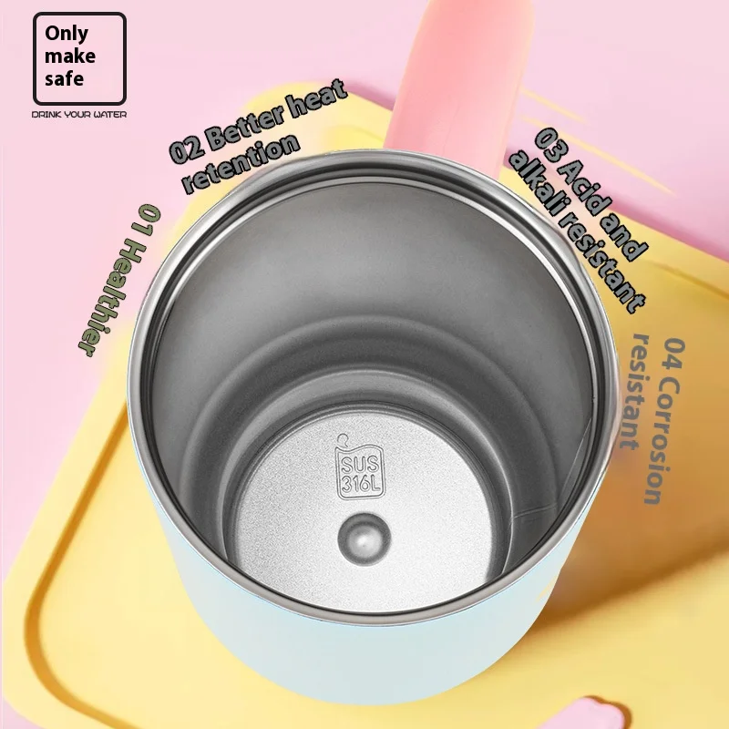 Best-selling Macaron Color Cold and Heat Preservation Ice Cup Stainless Steel Insulated Cup Portable Car Dual-drinking Water Cup