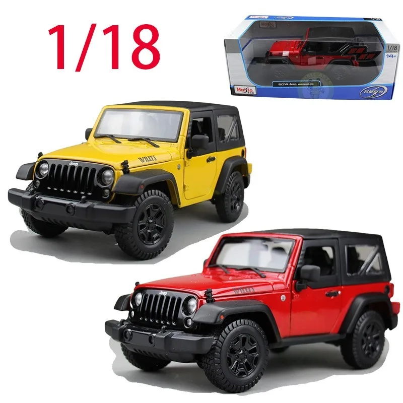 

Maisto Diecast 1/18 Scale Jeep Wrangler Willis Off Road Vehicle Alloy Car Model Toys for Boys Gift
