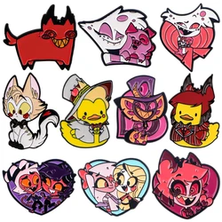 Cartoon Duck Enamel Pin Angel Brooches for Women Lapel Pins Badges on Backpack Clothes Accessories Anime Jewelry Friends Gifts