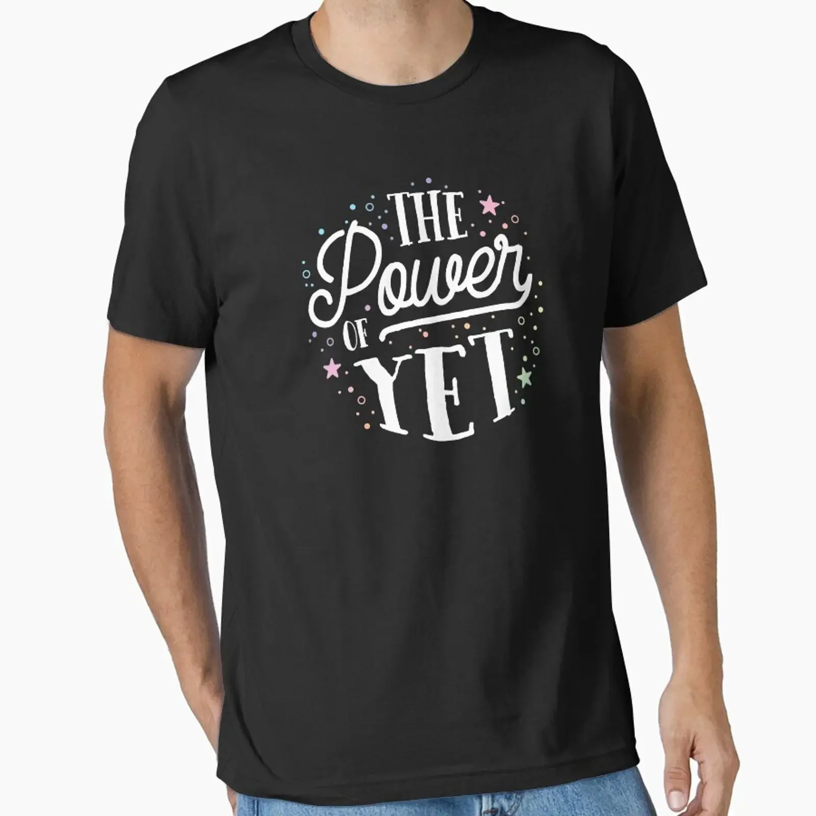 The Power Of Yet Teacher Growth Mindset Inspirational Essential T Shirt vintage Washed streetwear Versatile fashion homme