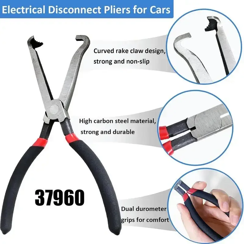 21cm Car Electrical Disconnect Pliers Tool  Automotive Electrical Connector Disconnect Pliers Long Spark Plug Removal Pliers