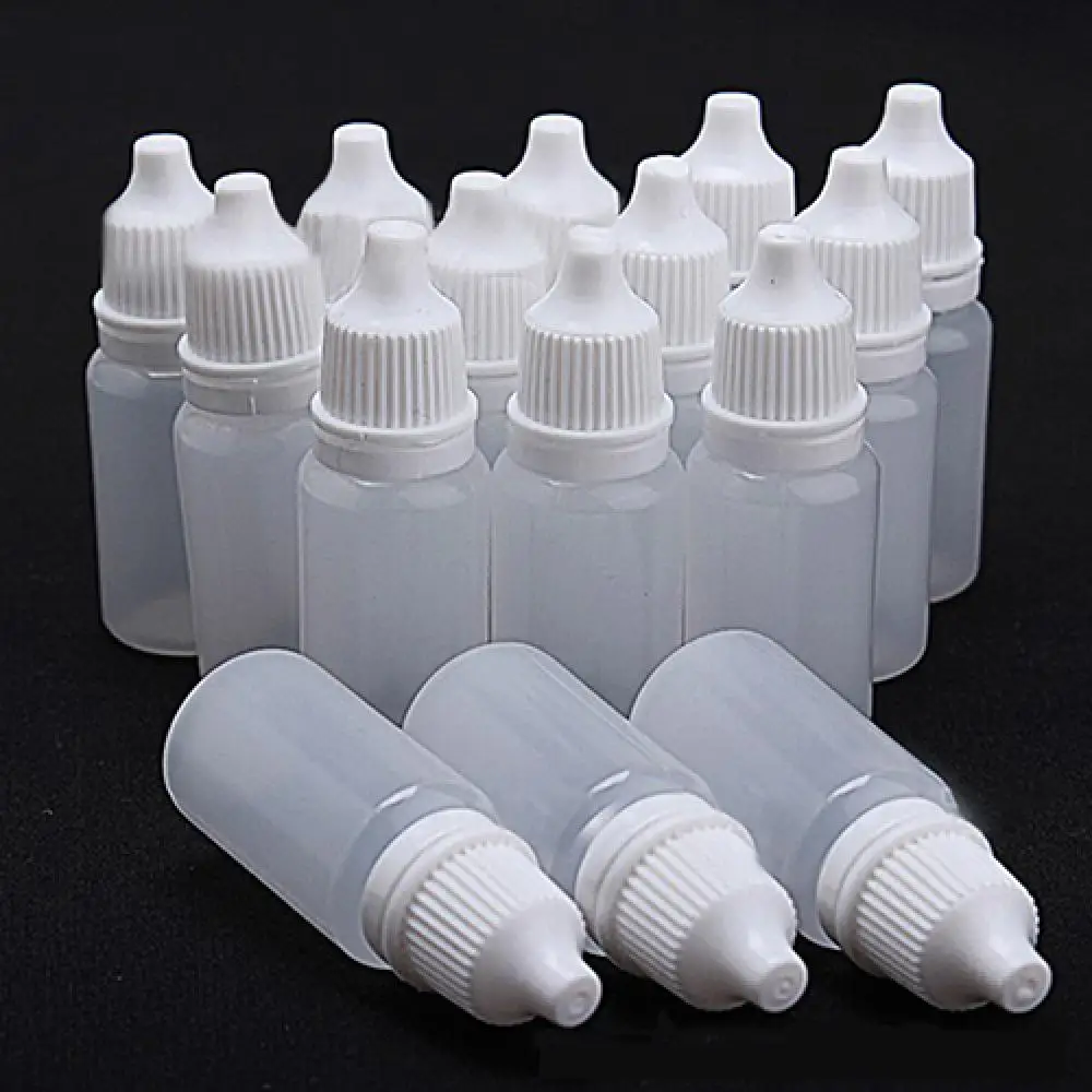 눈 액체 스포이드 리필 가능한 빈 플라스틱 스포이드 병, 5ml, 10ml, 15ml, 20ml, 30ml, 50ml, 100ml, 5 개