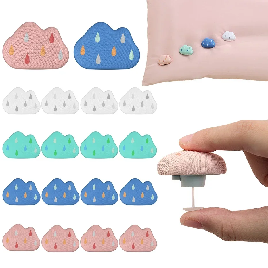 Cloud Shape Bed Sheet Grippers Anti-slip Fastener Quilt Clips with Plastic Needles Reusable Comforter Duvet Cover Pins