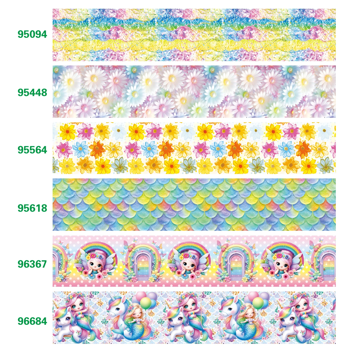 

DIY мультфильм Русалка Фея цветок Печатный Grosgrain лента для рукоделия принадлежности для шитья аксессуары 5 ярдов. 95094