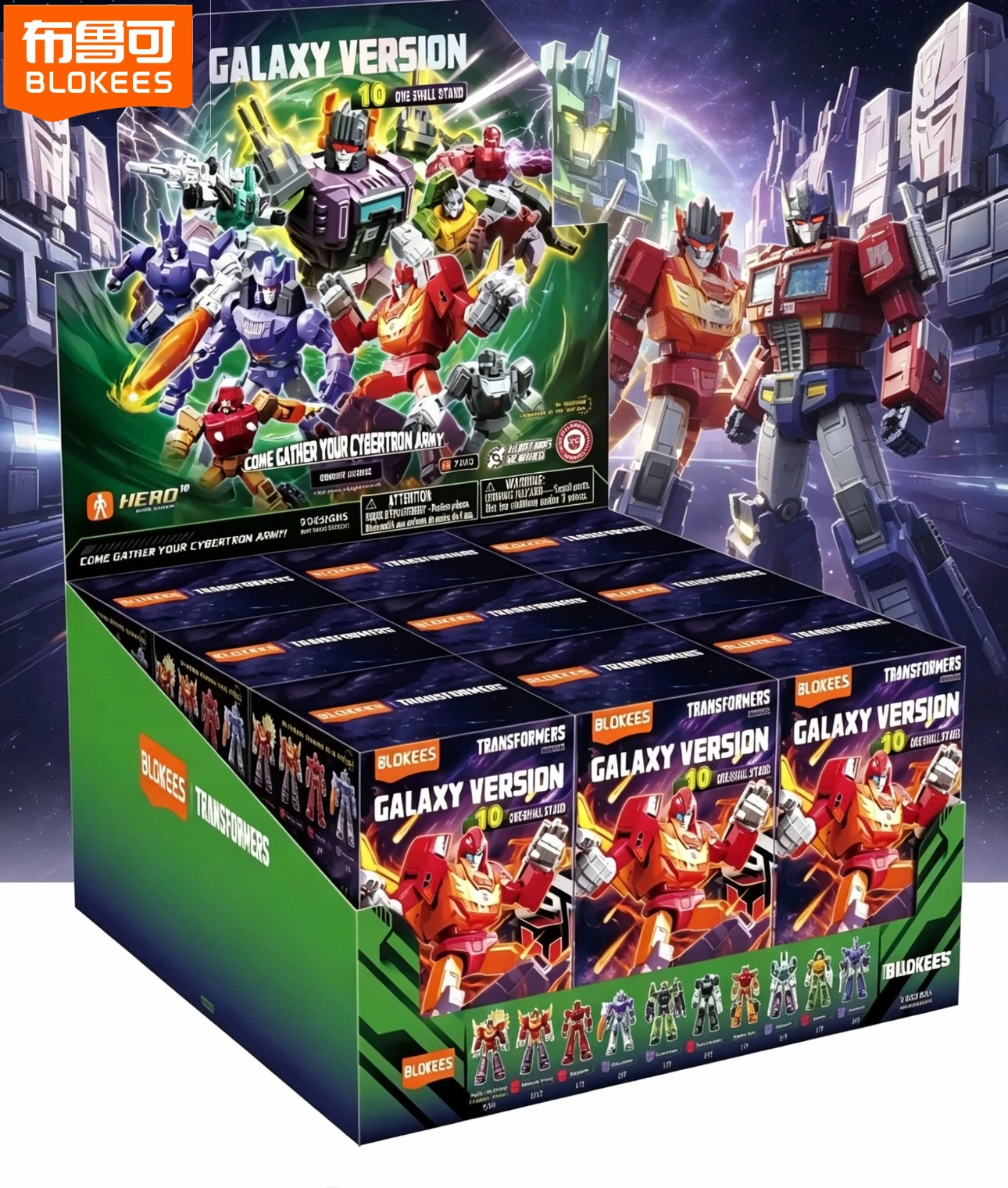 New Blokees Transformers Galaxy Version Wave 10 One Shall Stand Optimus Prime Assembly Building Blocks Mystery Box Toy