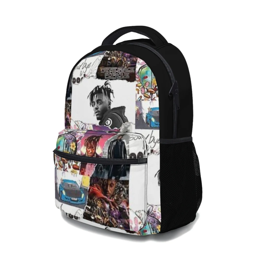 Juice Wrld Mochila impermeável para meninas, mochilas escolares de alta capacidade, Trendy Girls Laptop Bag, novo, 17"  