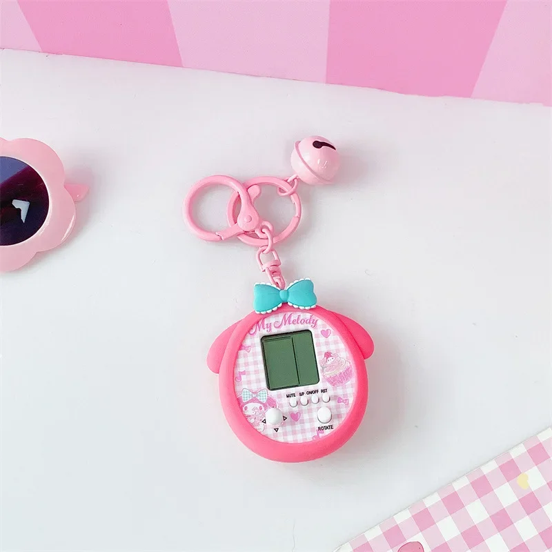 Sanrio Kawaii Console de jeu porte-clés ma mélodie Kuromi Pochacco cannelle dessin animé mignon clé sac pendentif chaîne ornement enfants cadeau