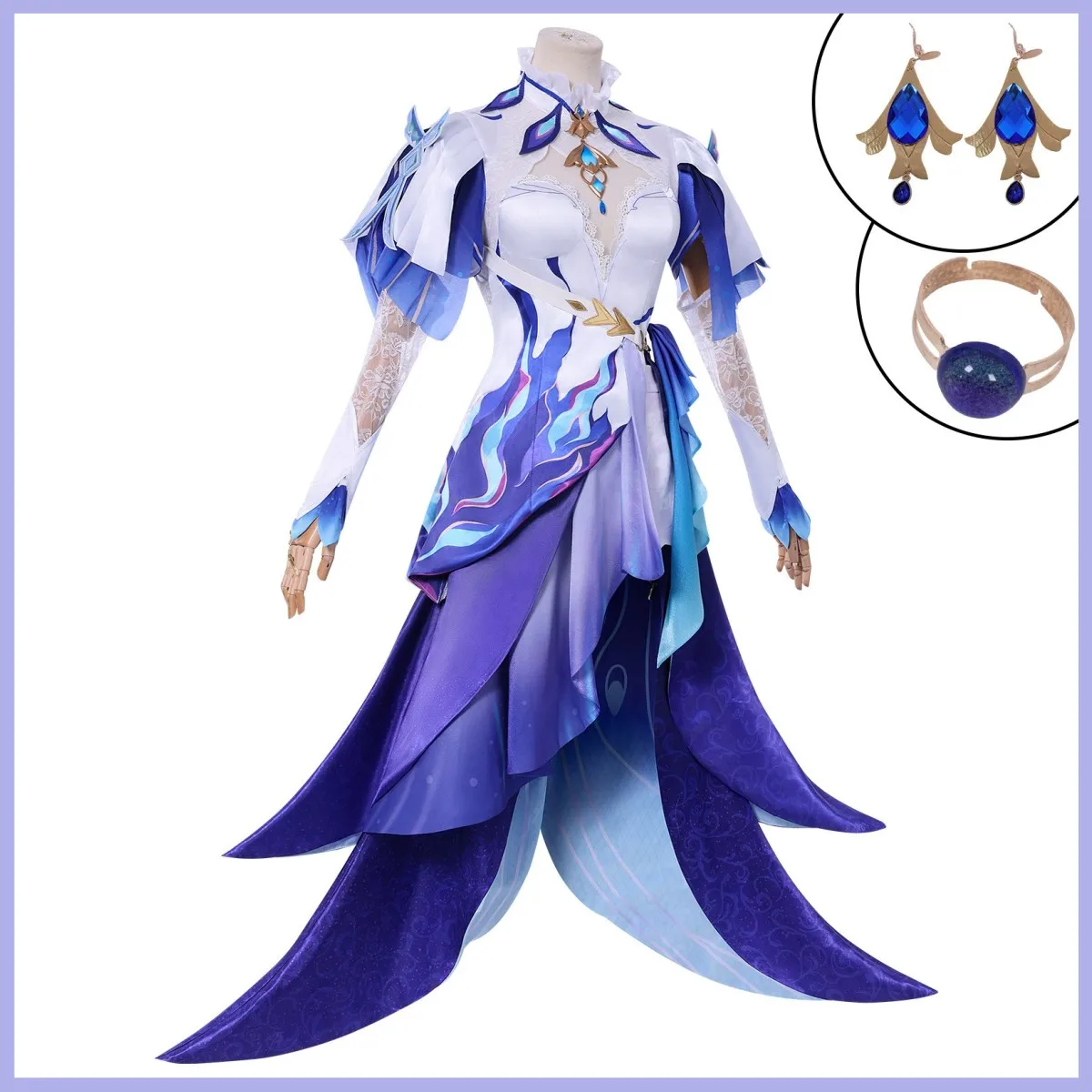 لعبة كانتيريلا أزياء تنكرية موجات ويذرينج رأس عائلة فيساليا للعائلة فستان أرجواني شعر مستعار بدلة كرنفال مثيرة للنساء #3