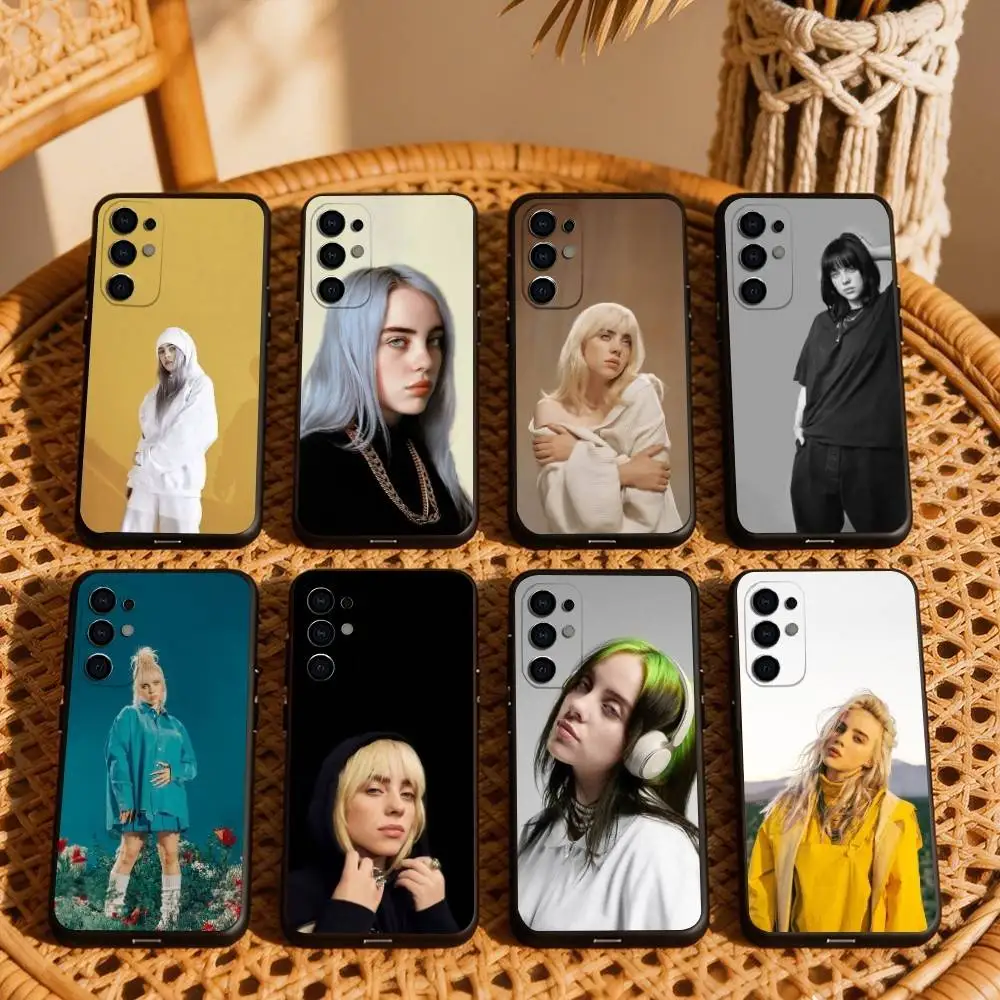 

Genius S-Singer B-Billie E-Eilish Phone Case For Samsung S25,S24,S21,S22,S23,S30,Ultra,S20,Plus,Fe,Soft Silicone Black Cover