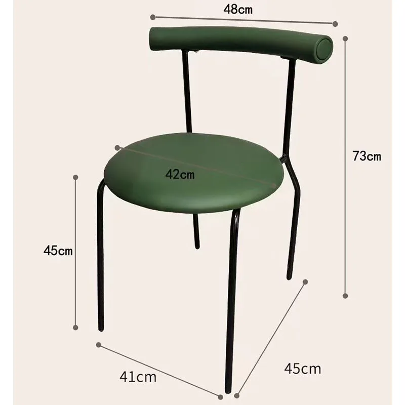Dining Chairs Nordic Stackable Backback Dining Table Lounge Chairs For Household Living Room Kitchen Home Furniture Supplies image 6
