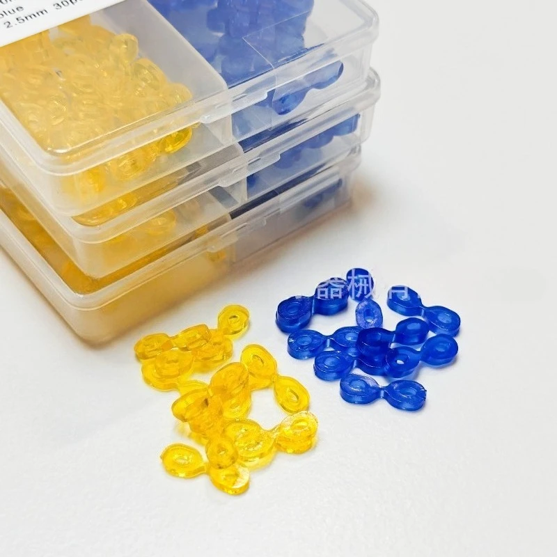 Lab Dual Hole Gap Wedge Elastic Interdental Wedge Dual Color Mixed Packaging, A Total of 60pcs Per Box S