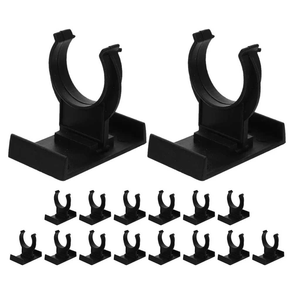 16Pcs Adjustable Cabinet Leveling Feet Thickened Black Plastic Toe Kick Clips Stable Support Kitchen Furniture
