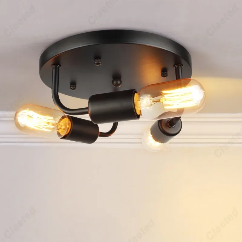 

Modern Simple Retro LED Three-headed Ceiling Lamp Clothing Store Living Room Dining Room Lighting Lamps