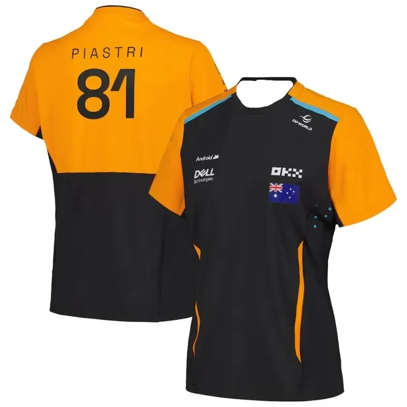 

2025 New 4-81 F1 Racing Lando Norris T-shirt Racing Wear Outdoor Sports Adult and Women Training Wear Short Sleeves 3D Print Top