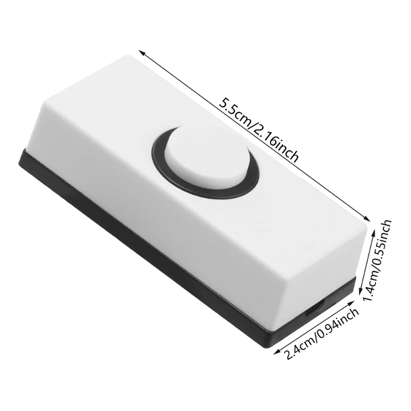 Wall Mounted Doorbell Switches with Screws Round Doorbell Push Button Replacement