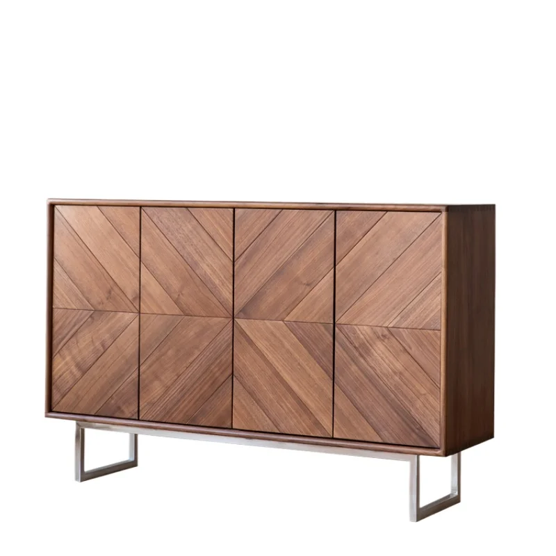 

*Nordic Black Walnut Side Cabinet, Chest Cabinet, Dining Side Cabinet, Italian Porch , Modern Simple Storage Locker