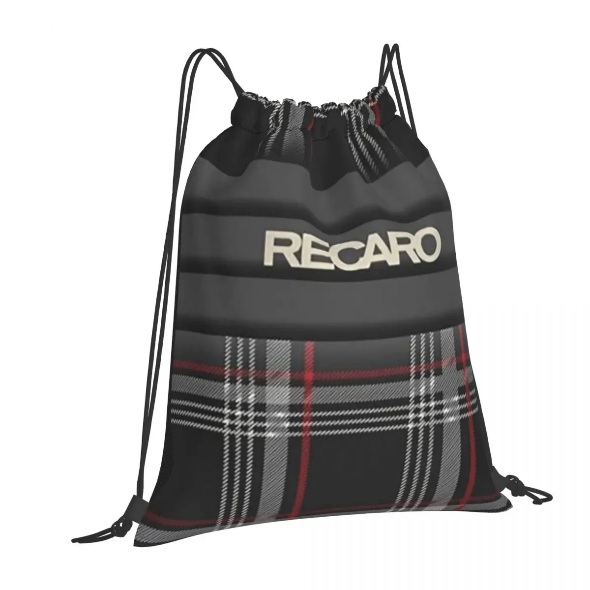 Tartan Plaid Recaros Backpacks Casual Drawstring Bags Storage Bag Book Bags for Travel School view 3