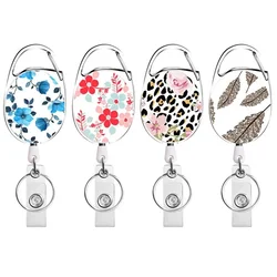 Belt Rope Office Lanyard Clip Keychain Name Tag Holder Keyring Id Card Key Ring Cord Reel Retract Pull Key Chain Badge