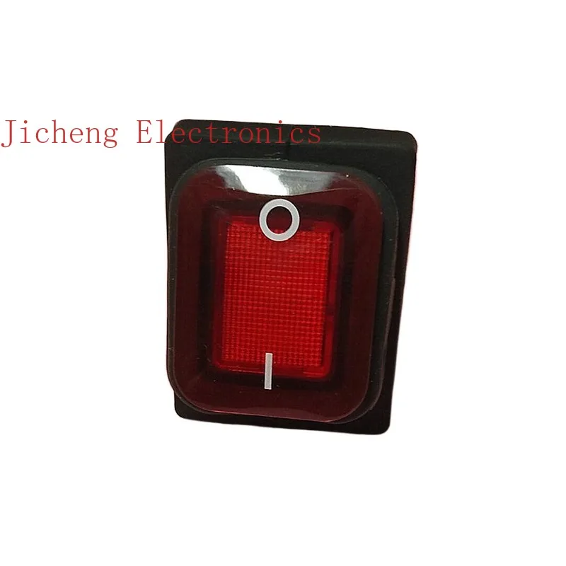 10PCS Switch RL2 (P) four-legged two-gear red waterproof, dustproof and oil-proof switch with  light