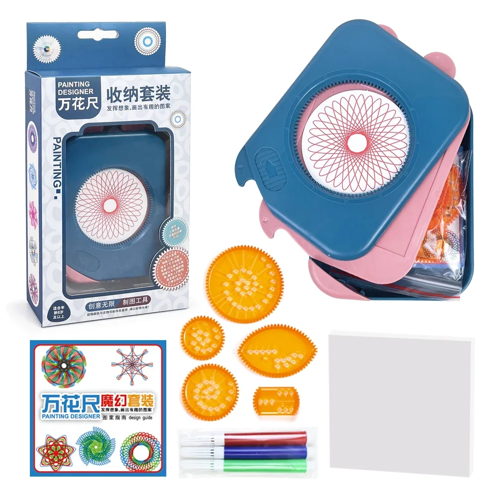 Classic Gear Spirograph Design Set Magic Geometric Ruler stencil kit bambini fai da te Creative Art Craft Painting Drawing Toys