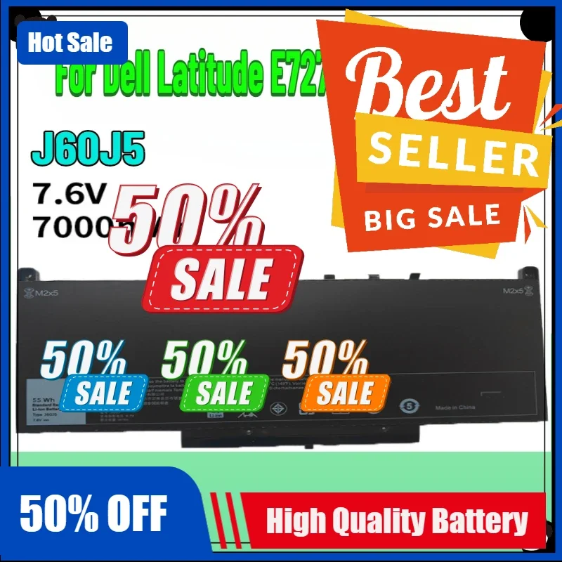 

Новый аккумулятор для ноутбука J60J5 7,6 В для серии DELL Latitude E7270 E7470 R1V85 MC34Y 242WD