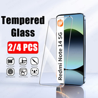 2/4Pcs Screen Glass For Xiaomi Redmi Note 14 5G Screen Protector Redmi Note 14 Global Crystal Redmy Note14 4G Tempered Film