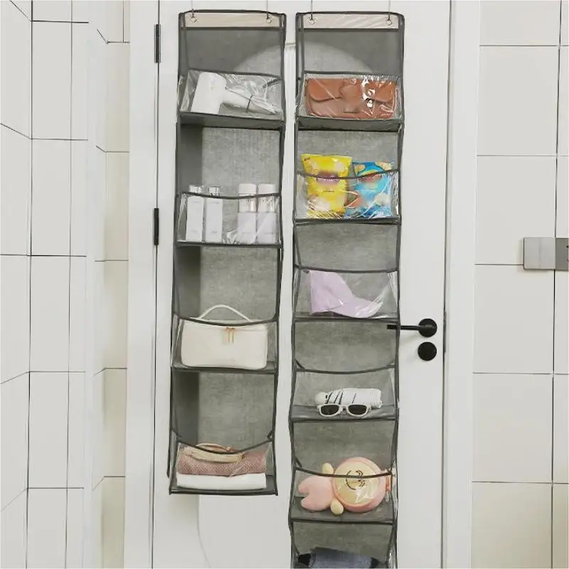 Over the Door Organizer Storage for Closet with 4/6 Pockets Organizer for Bedroom Bathroom