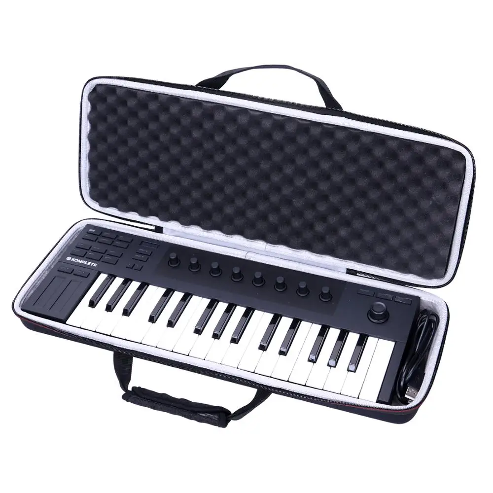 LTGEM EVA Black Carrying Hard Case for Native Instrument Komplete Kontrol M32 Controller Keyboard