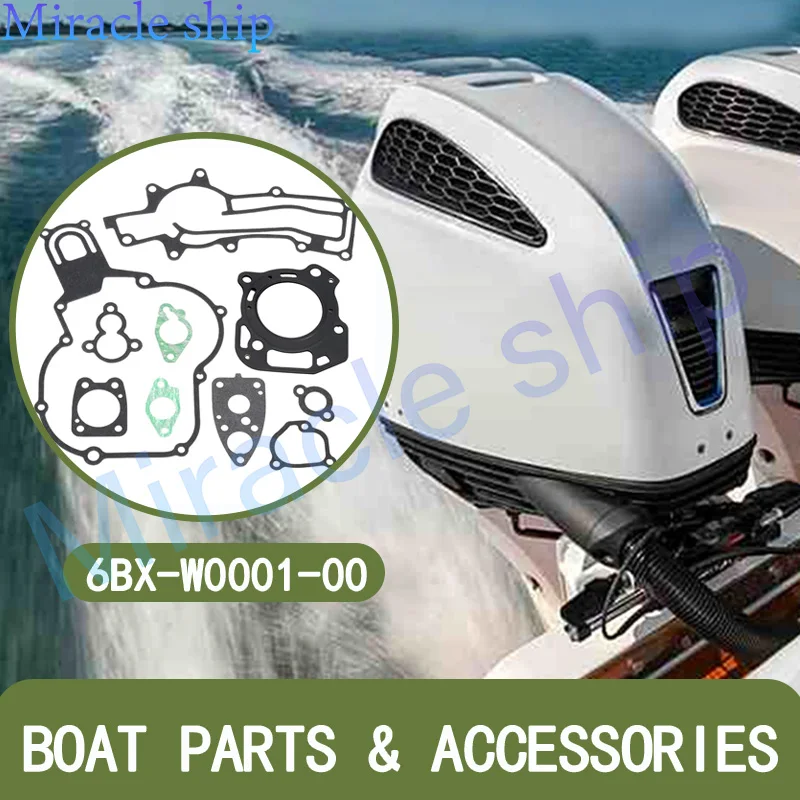 

6BX-W0001-00 Комплект головки блока цилиндров для подвесного мотора Yamaha 4T F4 F5 F6 6BX-W0001 6BX-11181 6BX-45113 6BX-11351 Детали лодочного двигателя
